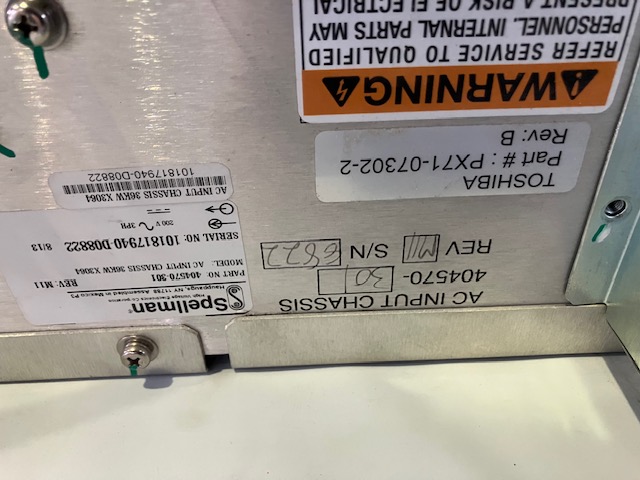 AC INPUT CHASSIS (Incliding XC2 board)(USED) PX71-07302-2 / 404570-301 CANON / TOSHIBA Alexsion16